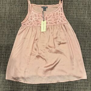 Isabella Rodriguez Blush Pink Lace Top